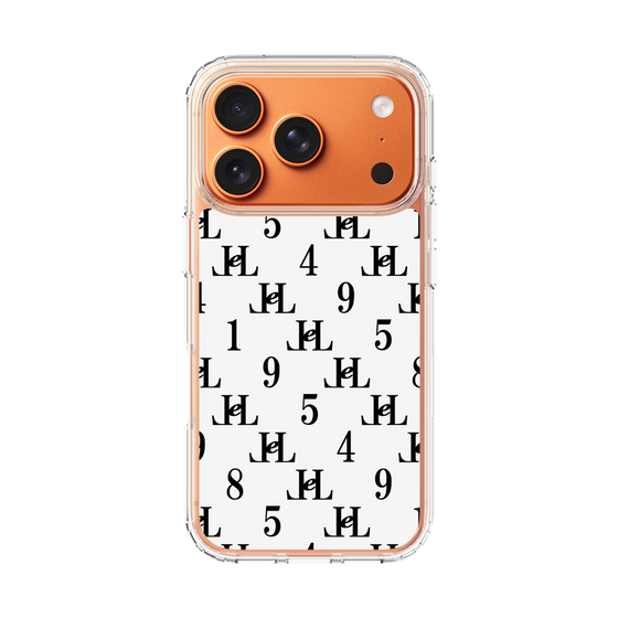 スリムプロテクションケース［ Chell classy - Monogram - White ］