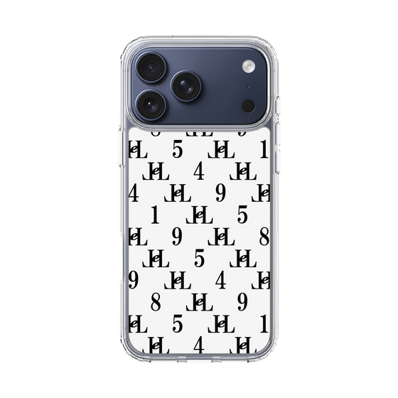 スリムプロテクションケース［ Chell classy - Monogram - White ］