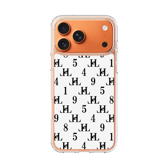 スリムプロテクションケース［ Chell classy - Monogram - White ］