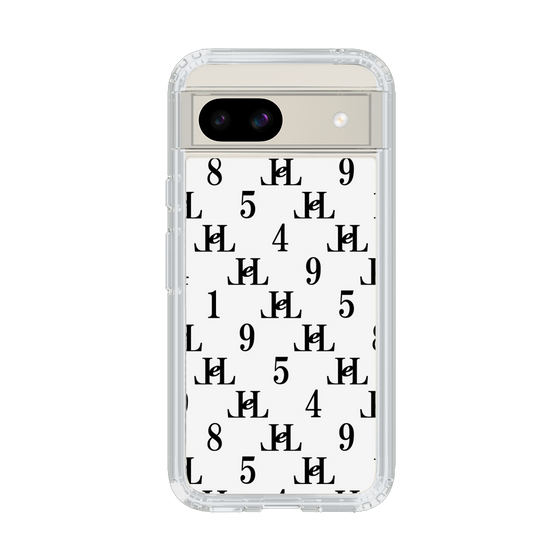 スリムプロテクションケース［ Chell classy - Monogram - White ］