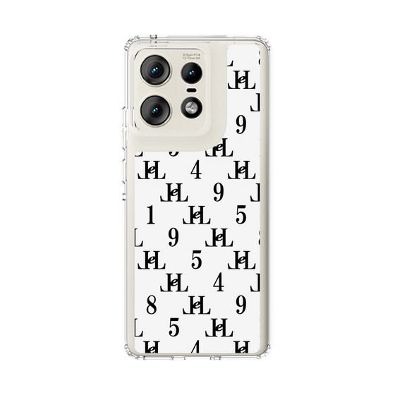 スリムプロテクションケース［ Chell classy - Monogram - White ］