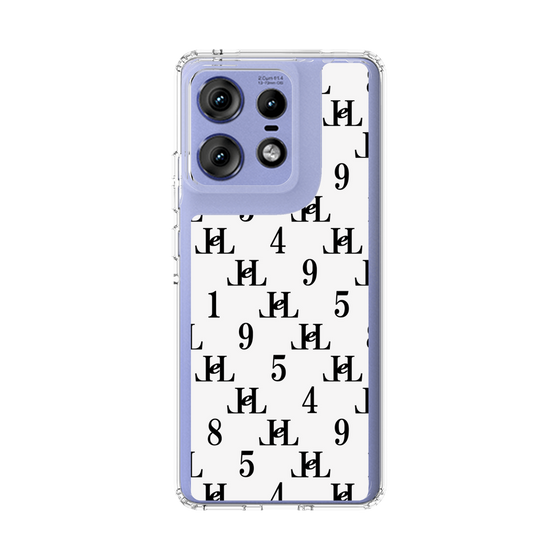 スリムプロテクションケース［ Chell classy - Monogram - White ］