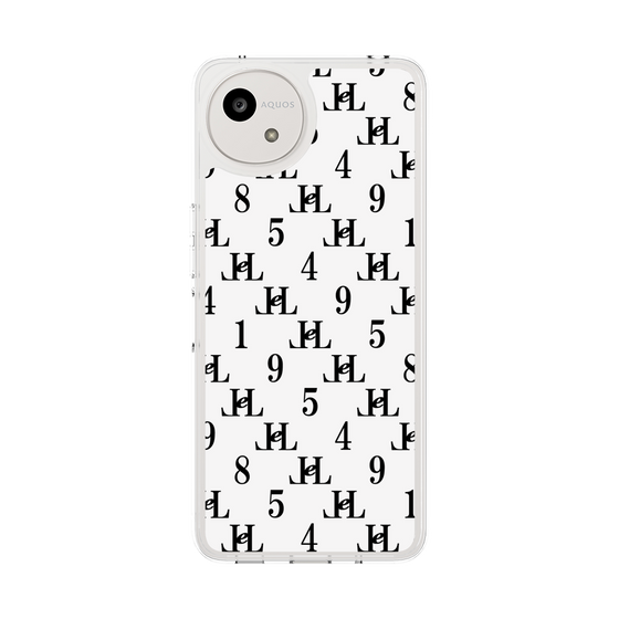 スリムプロテクションケース［ Chell classy - Monogram - White ］