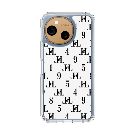 スリムプロテクションケース［ Chell classy - Monogram - White ］