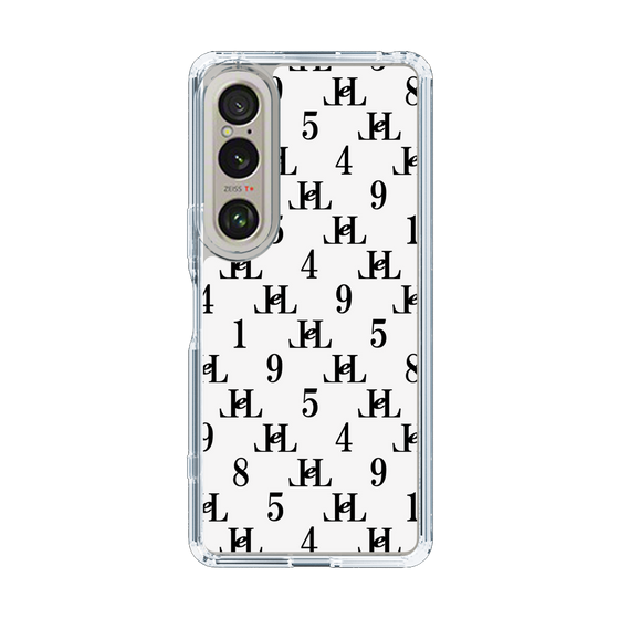 スリムプロテクションケース［ Chell classy - Monogram - White ］