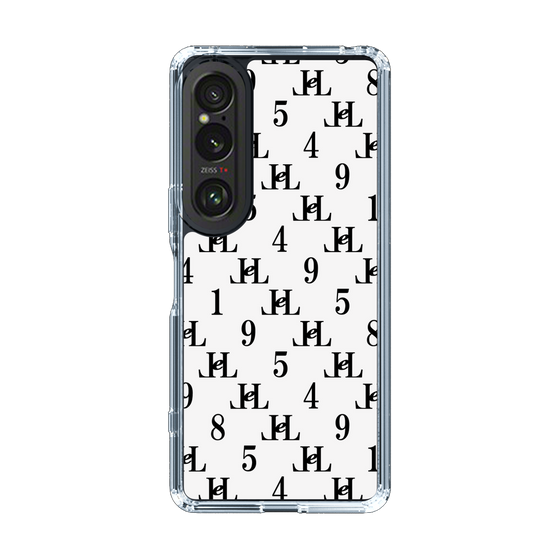 スリムプロテクションケース［ Chell classy - Monogram - White ］