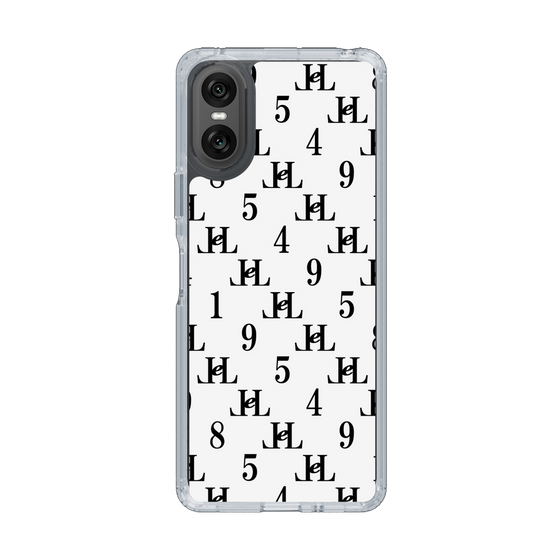 スリムプロテクションケース［ Chell classy - Monogram - White ］