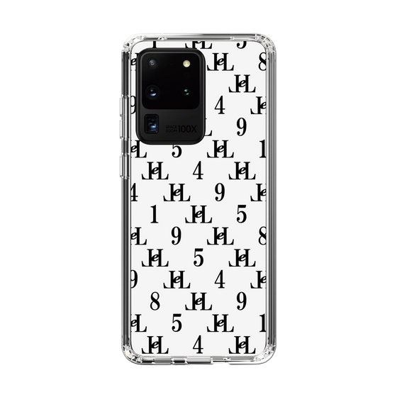 スリムプロテクションケース［ Chell classy - Monogram - White ］