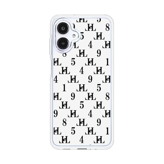 スリムプロテクションケース［ Chell classy - Monogram - White ］