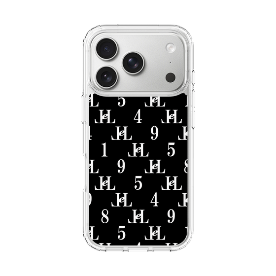 スリムプロテクションケース［ Chell classy - Monogram - Black ］