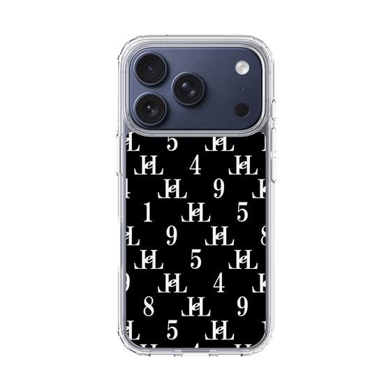 スリムプロテクションケース［ Chell classy - Monogram - Black ］