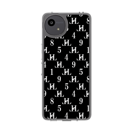 スリムプロテクションケース［ Chell classy - Monogram - Black ］