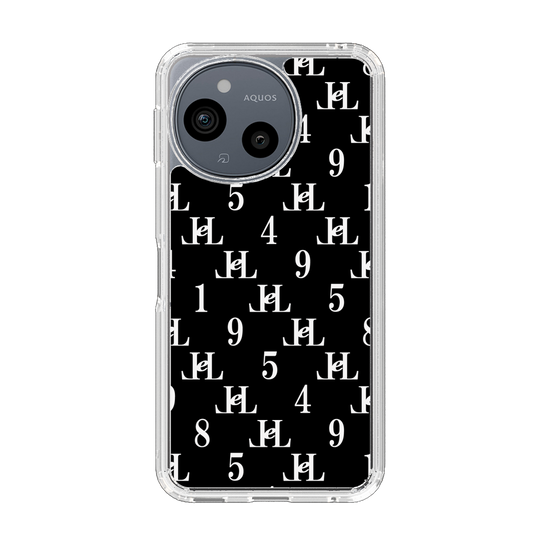 スリムプロテクションケース［ Chell classy - Monogram - Black ］