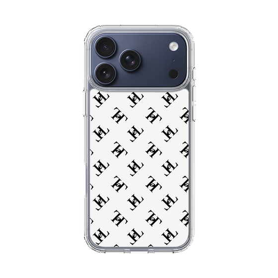 スリムプロテクションケース［ Chell classy - Logo - White ］