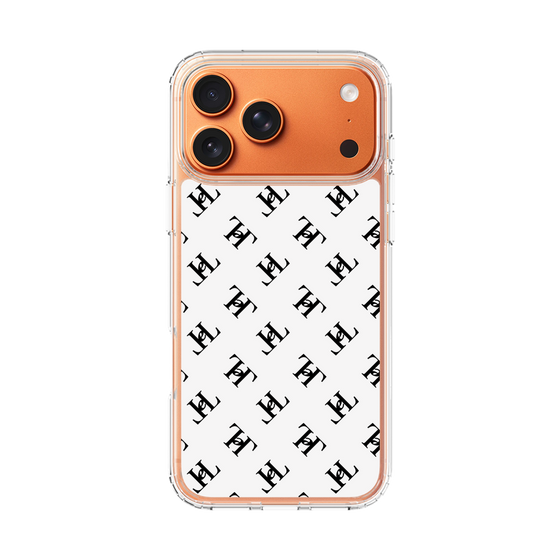 スリムプロテクションケース［ Chell classy - Logo - White ］