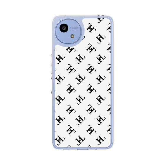 スリムプロテクションケース［ Chell classy - Logo - White ］