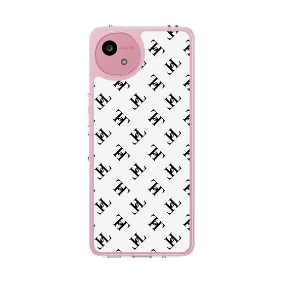 スリムプロテクションケース［ Chell classy - Logo - White ］