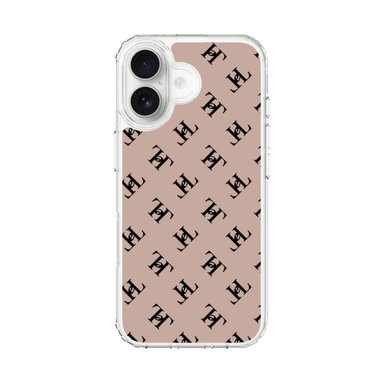 スリムプロテクションケース［ Chell classy - Logo - Beige ］