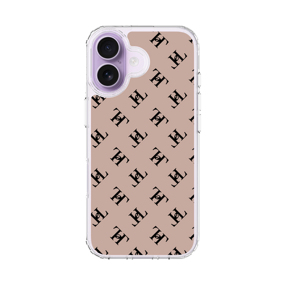 スリムプロテクションケース［ Chell classy - Logo - Beige ］