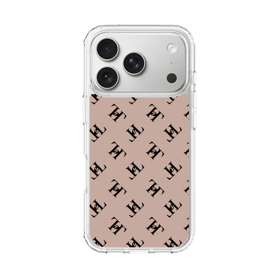 スリムプロテクションケース［ Chell classy - Logo - Beige ］