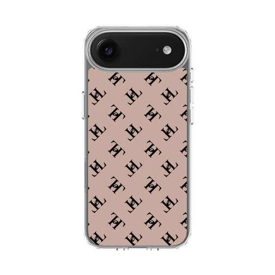 スリムプロテクションケース［ Chell classy - Logo - Beige ］