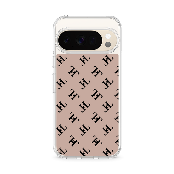 スリムプロテクションケース［ Chell classy - Logo - Beige ］