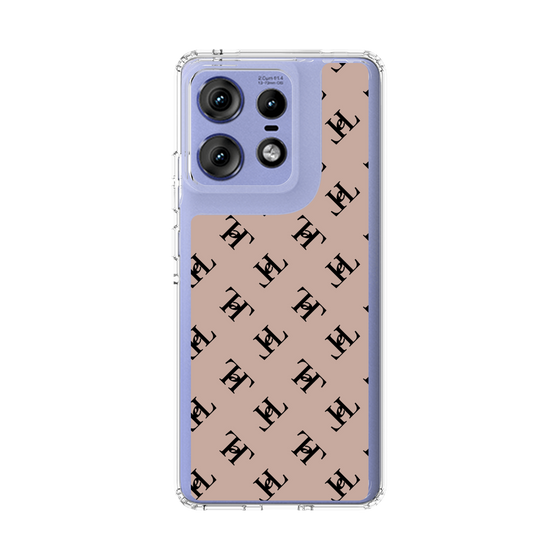 スリムプロテクションケース［ Chell classy - Logo - Beige ］