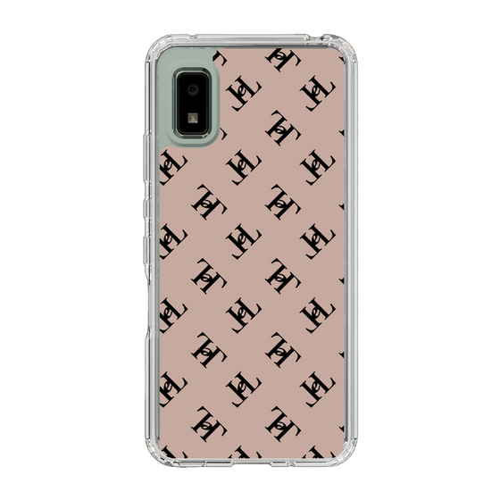 スリムプロテクションケース［ Chell classy - Logo - Beige ］