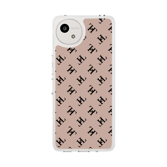 スリムプロテクションケース［ Chell classy - Logo - Beige ］