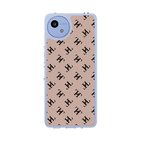 スリムプロテクションケース［ Chell classy - Logo - Beige ］