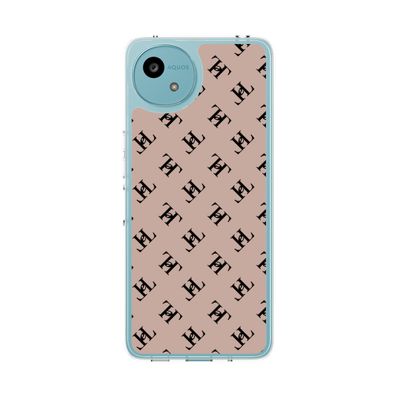 スリムプロテクションケース［ Chell classy - Logo - Beige ］