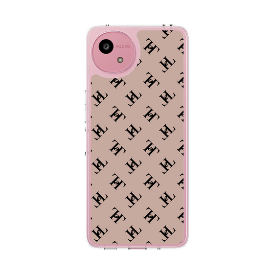 スリムプロテクションケース［ Chell classy - Logo - Beige ］