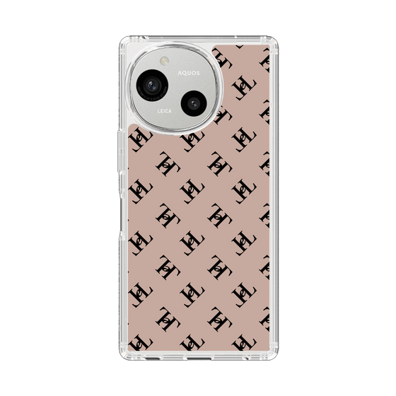 スリムプロテクションケース［ Chell classy - Logo - Beige ］