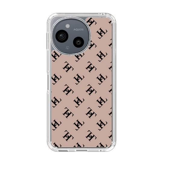 スリムプロテクションケース［ Chell classy - Logo - Beige ］