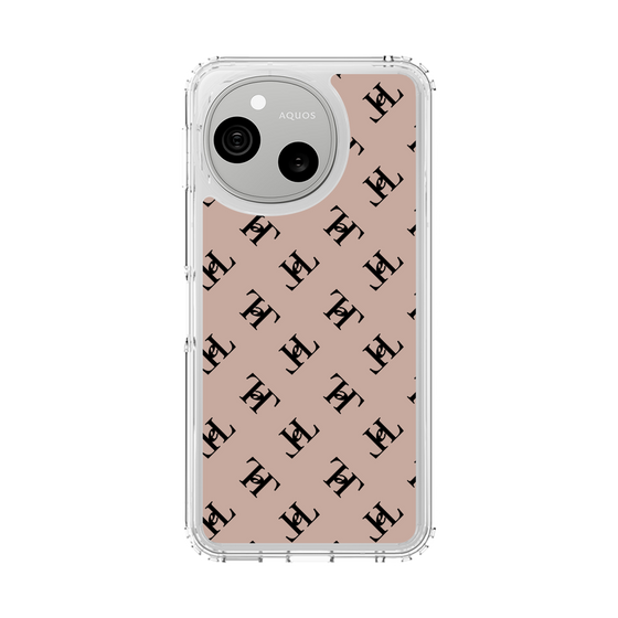 スリムプロテクションケース［ Chell classy - Logo - Beige ］