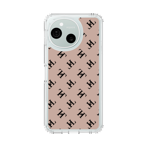 スリムプロテクションケース［ Chell classy - Logo - Beige ］