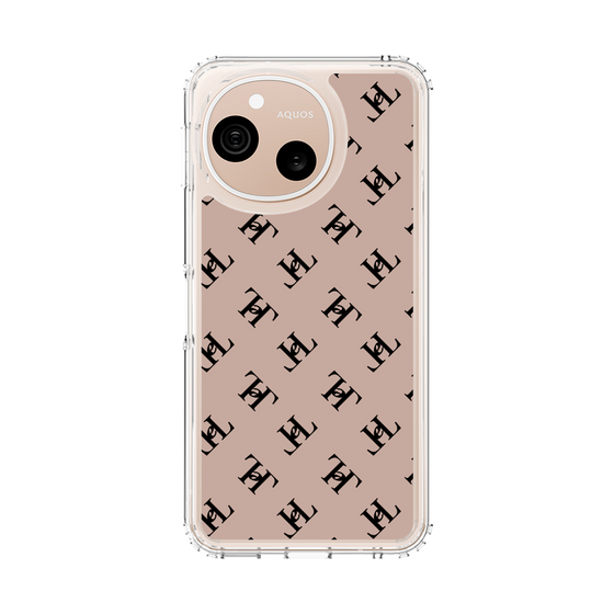 スリムプロテクションケース［ Chell classy - Logo - Beige ］