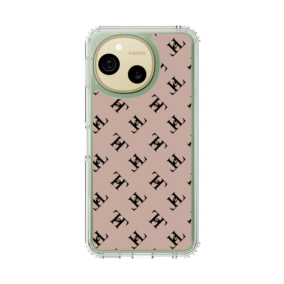 スリムプロテクションケース［ Chell classy - Logo - Beige ］