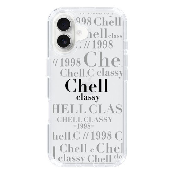 スリムプロテクションケース［ Chell classy - Logotype ］