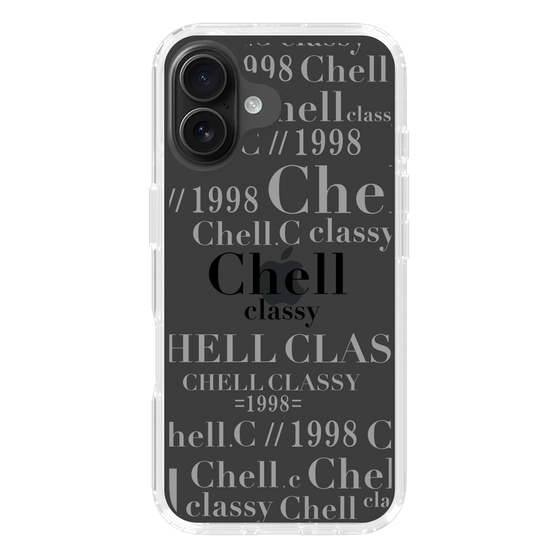 スリムプロテクションケース［ Chell classy - Logotype ］