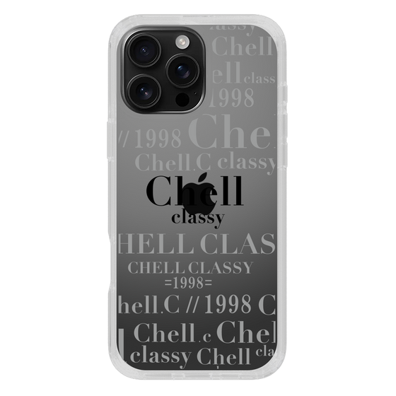 スリムプロテクションケース［ Chell classy - Logotype ］