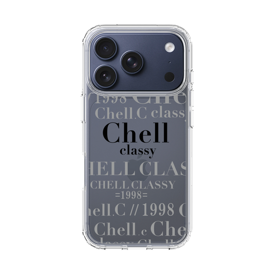 スリムプロテクションケース［ Chell classy - Logotype ］