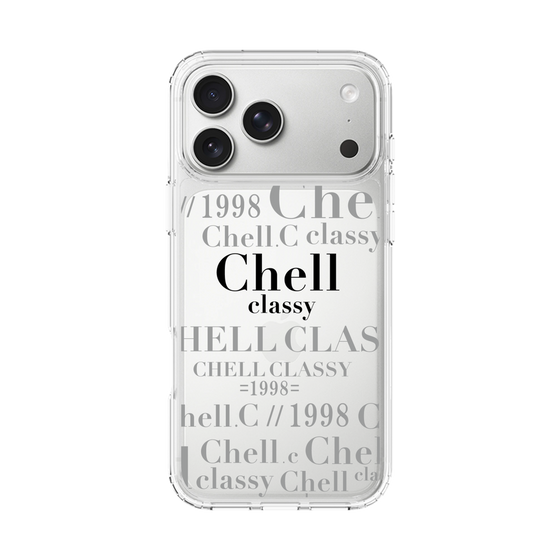 スリムプロテクションケース［ Chell classy - Logotype ］