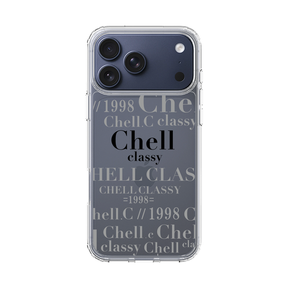 スリムプロテクションケース［ Chell classy - Logotype ］