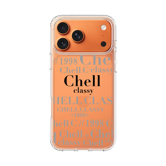 スリムプロテクションケース［ Chell classy - Logotype ］