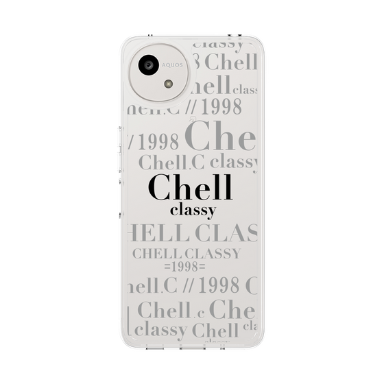スリムプロテクションケース［ Chell classy - Logotype ］