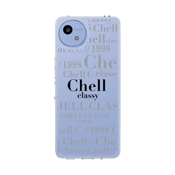 スリムプロテクションケース［ Chell classy - Logotype ］