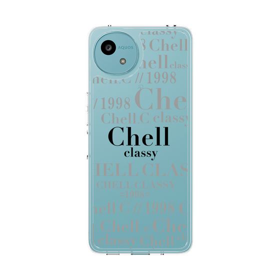 スリムプロテクションケース［ Chell classy - Logotype ］