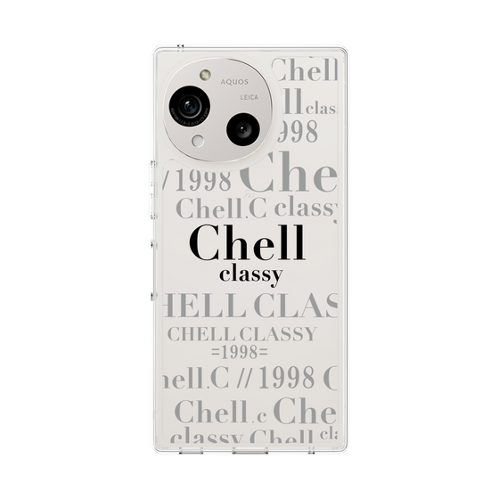 スリムプロテクションケース［ Chell classy - Logotype ］