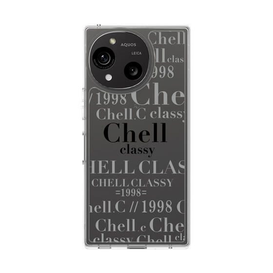 スリムプロテクションケース［ Chell classy - Logotype ］